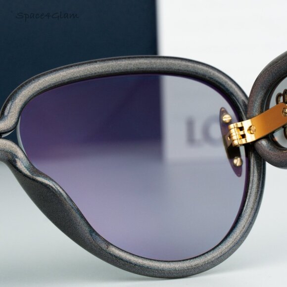 Loewe Women Sunglasses Grey Blue Mirror Pilot LW40132I 05X NEW AUTHENTIC - Picture 7 of 9